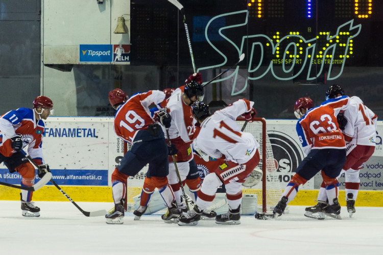 FOTOGALERIE: Olomoučtí hokejisté na úvod přípravy prohráli s kazašským Kokšetau 2:3 po nájezdech