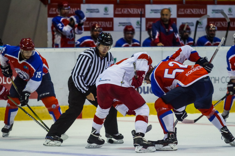 FOTOGALERIE: Olomoučtí hokejisté na úvod přípravy prohráli s kazašským Kokšetau 2:3 po nájezdech