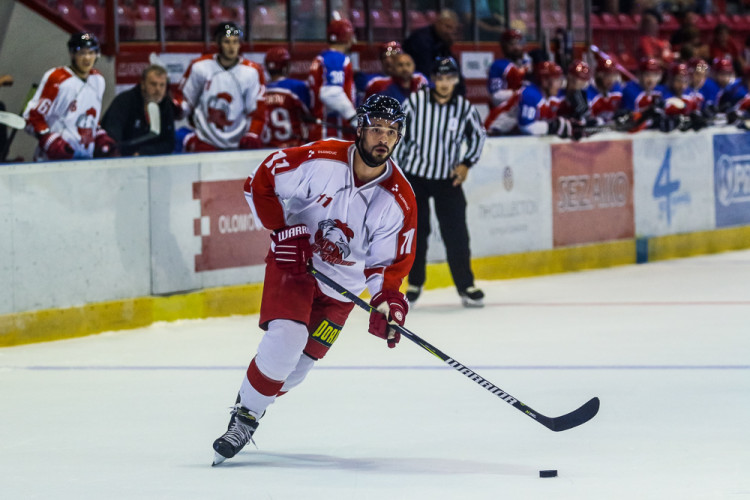 FOTOGALERIE: Olomoučtí hokejisté na úvod přípravy prohráli s kazašským Kokšetau 2:3 po nájezdech
