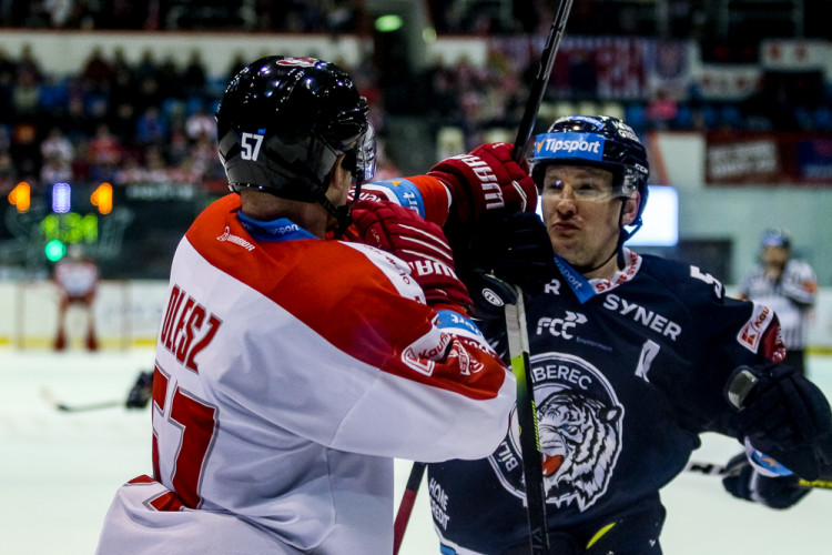 FOTOGALERIE:  Liberec skolil na domácím ledě Moru gólem v poslední minutě