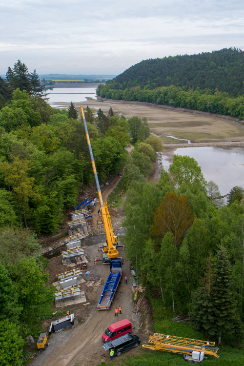 Most pro cyklisty na Plumlovské přehradě