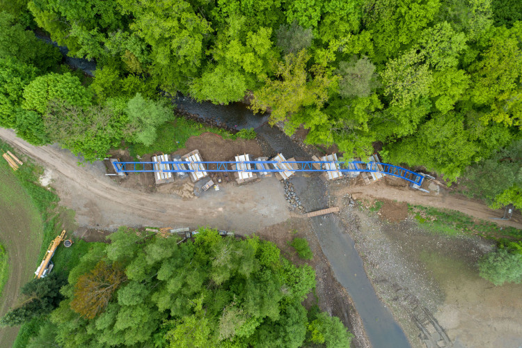 Most pro cyklisty na Plumlovské přehradě