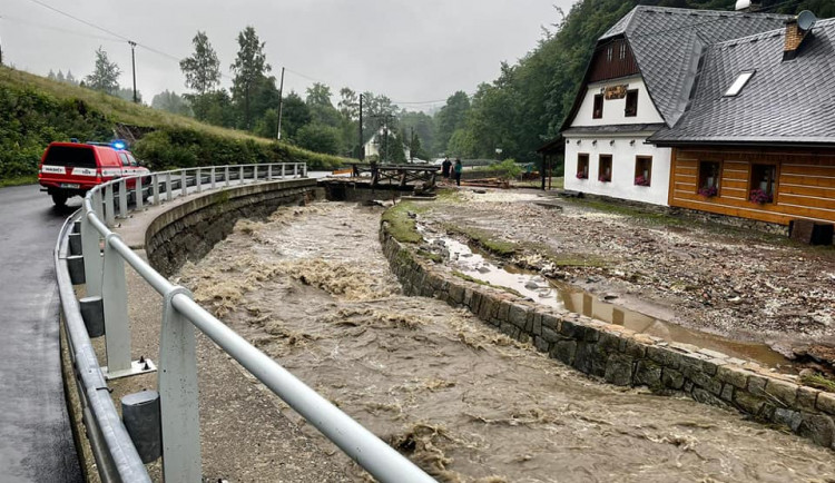 FOTOGALERIE: Silný déšť na Jesenicku