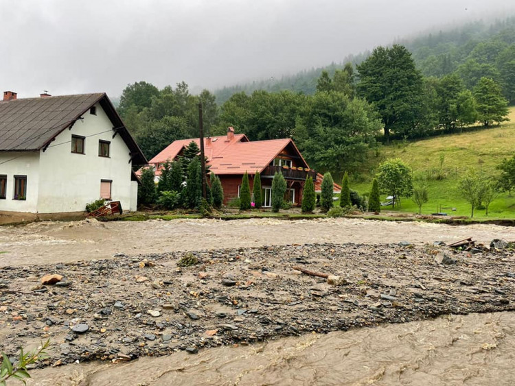 Silný déšť na Jesenicku