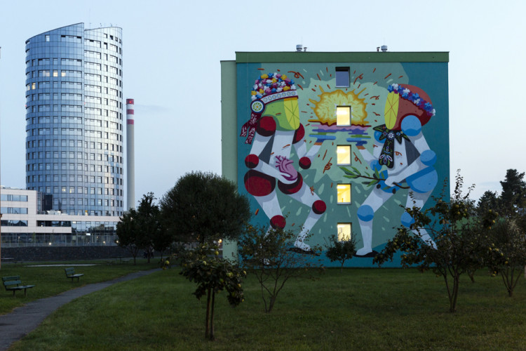 Street Art: Velkoplošné malby ozvláštnily fasády v centru Olomouce i v areálu vysokoškolských kolejí