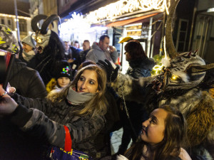 Démonická Krampus show v centru Olomouce