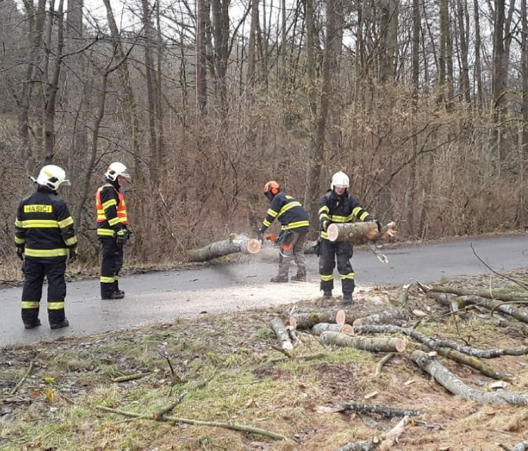 Silný vítr zaměstnal hasiče