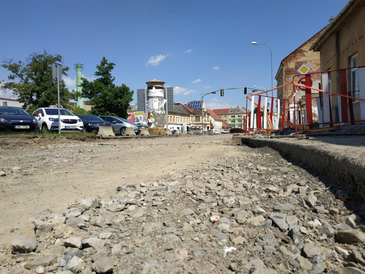 FOTOGALERIE: Opravy důležité Wolkerovy ulice v Prostějově