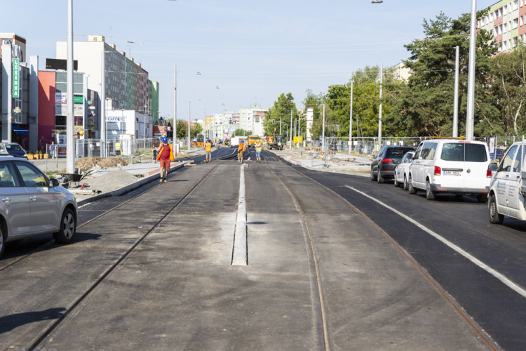 Stavba tramvajové trati v Olomouci pokračuje, v provozu má být od listopadu